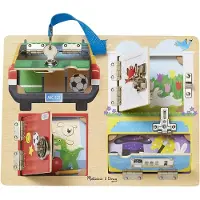 Melissa & Doug Houten Activiteitenbord Met Slot En Grendel (806100) Speelgoed