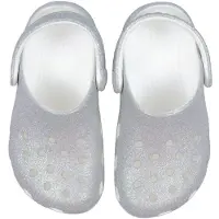 Crocs Open schoenen 'Classic Iridescent' zilver / wit