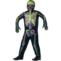 Smiffys Kostüm - Glow In The Dark Skeleton - Multi - - 7-9 Jahre (122-134) - Kostüme