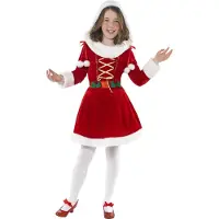 Smiffys Verkleedkleren - Kleine Juffrouw Santa - - 7-9 jaar (122-134) - Verkleedkleren
