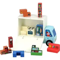 Vilac Houten puzzel - - Verhuizing - 20 stukken - Vanaf 4 jaar - Unisex