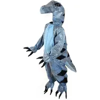 Den Goda Fen Kostuum - Dinosaur - Blauw - - 4-6 jaar (104-116) - Verkleedkleren