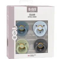 BIBS Fopspeen Colour Petrol/Sage/Baby Blue/Iron 0-6 Mnd 4 St