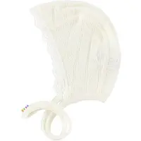 Joha Hjelm - Wolle/Seide - Elfenbein m. Lochmuster - - 45 cm - Babymützen