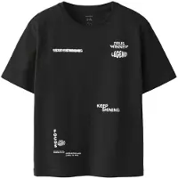 Name it KIDS T-shirt met backprint zwart Jongens Katoen Ronde hals Backprint - maat 134/140