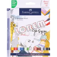 Faber-Castell sketchmarker - Goldfaber - set 12 kleuren - alcoholmarker - FC-164712