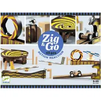 Djeco Knikkerbaan - 45 Onderdelen - Zig & Go - Hout - - OneSize - Knikkerbanen