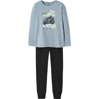 Name it Nachtkledij duifblauw / lichtgroen / zwart / wit