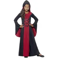 Smiffys Kostüm - Vamp - Schwarz/Rot - - 10-12 Jahre (140-152) - Kostüme