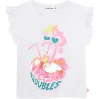 Billieblush T-shirt wit Meisjes Katoen Ronde hals Printopdruk - maat 116