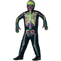 Smiffys Kostüm - Glow In The Dark Skeleton - Multi - - 12-14 Jahre (152-164) - Kostüme