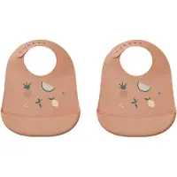 Liewood Lätzchen - Silikon - 2er-Pack - Tilda - Frucht Pale Tusc - - One Size - Lätzchen