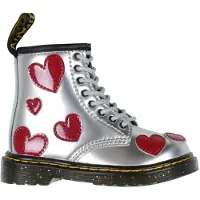 Dr. Martens Laarzen - 1460 T - Silver Metallic+Felrood/Patent - - 23 - Laarzen