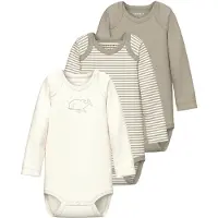 Name it Rompertje/body crème / donkerbeige / eierschaal
