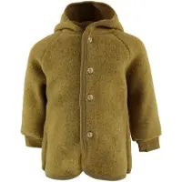 Engel - Kinder Kapuzenjacke mit Holzknöpfen - Wollen vest 98/104, bruin