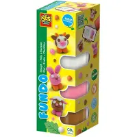 SES Creative Speelklei - 3x90gr/1x40g - FunDo Boederijdieren - - OneSize - Speelklei