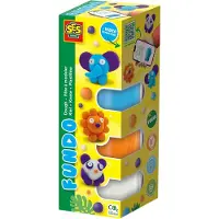 SES Creative Speelklei - 3x90gr/1x40g - FunDo Wilde Dieren - - OneSize - Speelklei