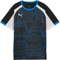 Puma individualLIGA Graphic Jersey Jr Unisex Sportshirt - Black-White-Ultra Blue