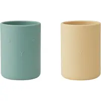 Liewood Bekers - 2-pack - Silicone - Ethan - Konijn - Pepermunt - - OneSize - Bekers