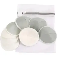 HAAKAA Wasbare Borstvoedings Pads - 8 st. - Wit/Grijs - - OneSize - Borstvoedingspads