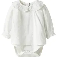 Name it Hemdromper - NbFRixi - Bright White/Lurex - - 62 - Rompers Lange Mouw