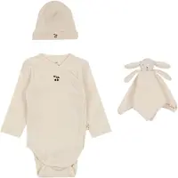 Konges Sløjd Cadeaubox - Knuffeldoekjes/Muts/Romper l/s - Cherry - - 44 - Rompers Lange Mouw