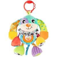 Playgro Activity Friend Doofy Dog - Hangspeeltje - Baby Speelgoed - Kinderwagenspeeltje - Rammelaar - Kinderwagenaccessoire - Buggyaccessoire - Educatief Speelgoed - Knuffeldier