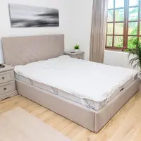 Amazinggirl Matrasbeschermer 200x220cm - Gewatteerd Matrasdek met 4 Hoekelastieken – Ademend & Wasbaar Matrasoplegger Topper Onderdeken voor Bed en Boxspring 200x220 cm