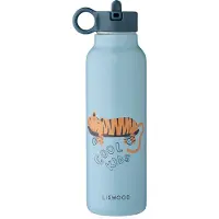 Liewood Thermoskan 'Falk 500 ml' lichtblauw / petrol / oranje