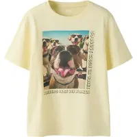 Name it KIDS T-shirt lichtgeel Jongens Katoen Ronde hals Printopdruk - maat 116