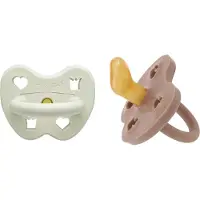Hevea Fopspenen - 3-36 mnd. - 2-pack - Natuurlijk Rubber - Haard - - 3-36 mnd - Fopspenen