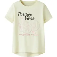 Name it KIDS T-shirt geel Meisjes Stretchkatoen Ronde hals Printopdruk - maat 122/128