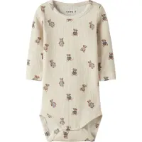 Name it Rompertje/body 'NBMDenkab' blauw / marine / bruin / stone grey