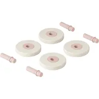 Modu Schuimwielen - 4-st. - True Grey/Soft Rose - - OneSize - Motoriek speelgoed