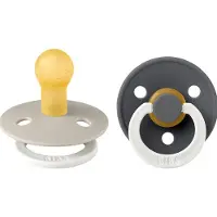 BIBS Colour Leuchtende Schnuller - Gr. 2 - 2er-Pack - Rund - San - - 6-18 mt - Schnuller