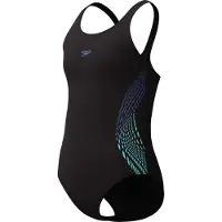 Speedo Badpak - Plaatsing Muscleback - Zwart m. Blauw - - 5-6 jaar (110-116) - Badpakken