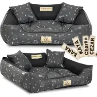 AIO Factory AIO KINGDOG Serie - Hondenbed - Wodentjes - XL - Grijs