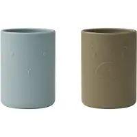 Liewood Becher - 2er-Pack - Ethan - Blue Nebel/Khaki Mix - - One Size - Becher