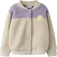 Name it - Kid's Balissea L/S Teddy Card - Fleecevest 92, beige
