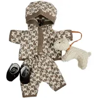 Smallstuff Clothing Sweat Suit Doll Dress Goud Kinderen