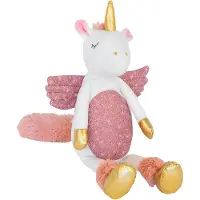 Happy horse Magical Eenhoorn Knuffel 30cm - Wit/Roze - Baby knuffel