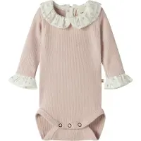 Lil´ Atelier Rompertje/body lichtroze / wit