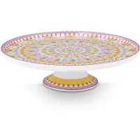 Pip studio Taartplateau Home Mini Cake Tray Lily & Lotus Moon Delight Yellow 21 cm