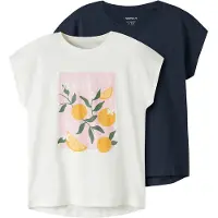 Name it Shirt 'NKFVIGEA' donkerblauw / wit
