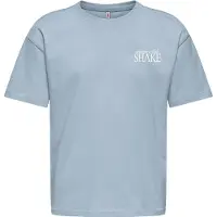 Kids Only KIDS GIRL T-shirt met backprint blauw Meisjes Katoen Ronde hals Backprint - maat 134/140