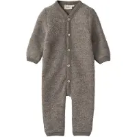 Wheat - Kid's Wollanzug Levi - Overall 86 - 18 Months, grijs
