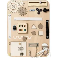 Woobiboo Woobiboard - Enjoy - Grey/Natural - - OneSize - Motoriek speelgoed