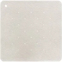 Hevea Badematte -Naturgummi - 52x52 cm - Wave Square - Marble - - One Size - Badematte