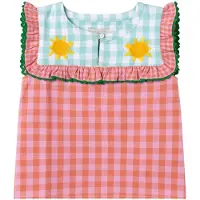 Stella McCartney Kids Top - Rosa/Orange kariert m. Grün - - 10 Jahre (140) - Tanktops