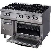 Maxima Premium Fornuis - 6 Pitten - Driedubbel - 90 cm Diep - Gas incl. Elektrische Oven